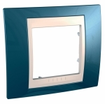 Рамка Unica Хамелеон 1м голубой лед/бежевый SchE          