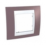 Рамка Unica Хамелеон 1м лиловый/белый SchE          