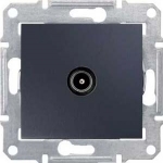 Розетка с/у Sedna TV 1м графит механизм 1DB оконечная (упак-10шт) SchE          