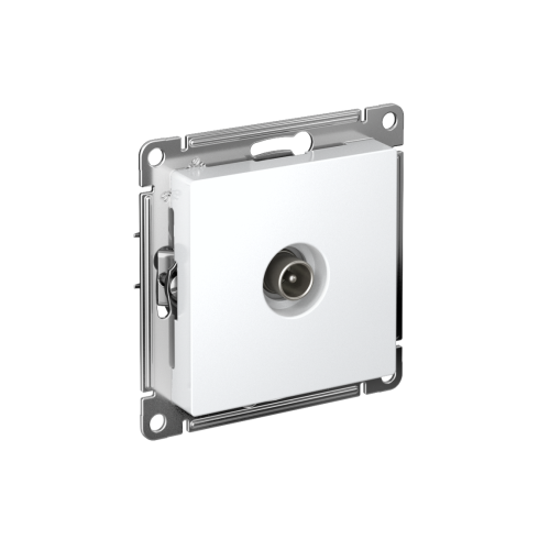 Розетка с/у AtlasDesign TV 1м белый механизм 1DB оконечная (упак-10шт) SchE                                        