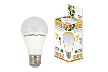 Лампа светодиодная   7Вт Е27 A60 4000К (58х109мм) Народная TDM          