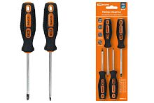 Набор отверток 4 шт.: SL5х75, SL6х100, PH1х75, PH2х100 (блистер), CR-V "Алмаз" ТДМ          