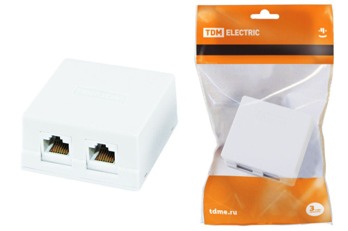 Розетка RJ45 2м (комп.) ТДМ                                        
