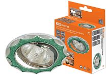 Светильник встраиваемый поворотный СВ 02-07 MR16 50Вт G5.3 зелёный блеск/хром ТДМ          