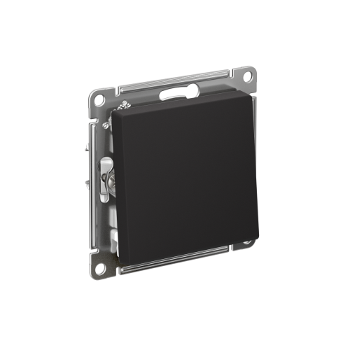 Переключатель с/у AtlasDesign 1кл. карбон, механизм IP20 10А на 2 направления (упак-5шт) SchE                                        