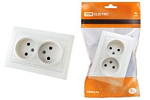 Розетка с/у Таймыр 2м без з/к белый IP20 10А 250В ТДМ          