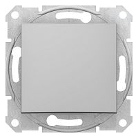 Переключатель с/у Sedna 1кл алюминий IP20 механизм 10А (упак-10шт) SchE          