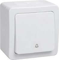 Выключатель о/у ГЕРМЕС PLUS 1кл белый IP54 10А ИЭК          