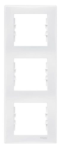 Рамка Sedna 3м белый вертикальная (упак-1шт) SchE                                         фото 3                    