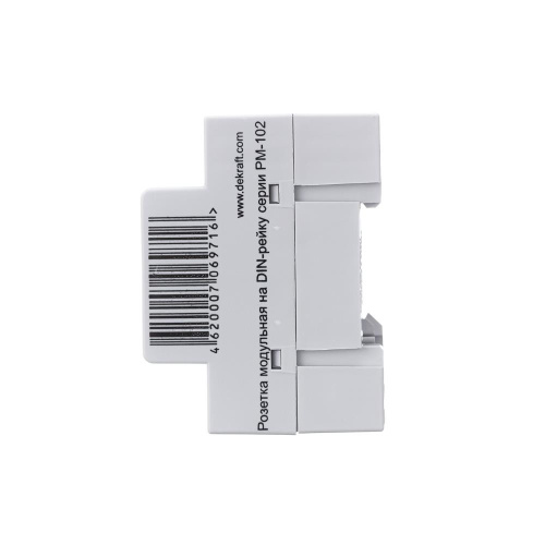 Розетка модульная на DIN-рейку 2P+PEN 16A РМ-102 220В DEKraft                                         фото 4                    