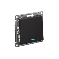 Выключатель с/у AtlasDesign 1кл карбон, механизм IP20 10А с инд. (упак-5шт) SchE          