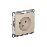 Выключатель с/у AtlasDesign 1кл бежевый, механизм IP20 10А с самовозвратом (упак-5шт) SchE          