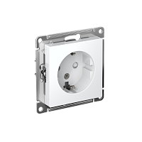 Розетка с/у AtlasDesign 1м с/з с з/ш белый IP20 механизм 16А (упак-20шт) SchE          