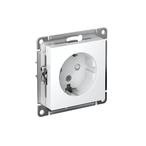 Розетка с/у AtlasDesign 1м с/з с з/ш белый IP20 механизм 16А (упак-20шт) SchE                                        