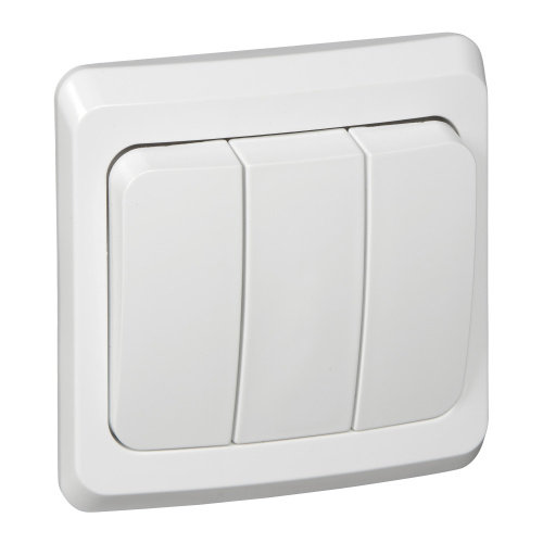 Выключатель c/у Этюд 3кл белый IP20 10А (упак-20шт) SchE                                        