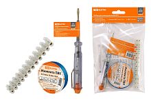 Набор для электромонтажа НЭМ-1, индикатор, изолента 15х10м, ЗВИ 12х5мм2, ЭкспертЭлектрик, ТДМ          