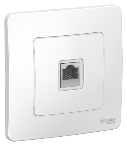 Розетка с/у Бланка RJ45 1м белый в сборе кат.5E (комп.) (упак-10шт) SchE                                         фото 3                    