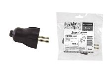 Вилка 6А 250В б/з черная серии "Народная" ТДМ          