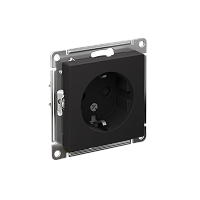 Розетка с/у AtlasDesign 1м с/з с з/ш карбон IP20 механизм 16А (упак-5шт) SchE          
