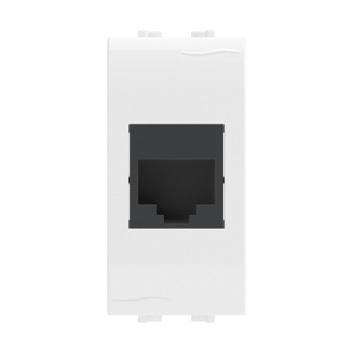 Компьютерная розетка RJ-45, кат.5E (разъем AMP), белая, 1мод.                                        