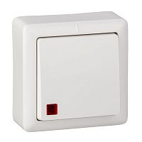 Выключатель ХИТ О/У 1-кл.с подсветкой, белый  6А, 250В, SchE          