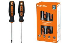 Набор отверток 6 шт.: SL:3х75;5х100;6х100, PH:0х75;1х100;2х100 (карт. коробка), CR-V "Алмаз" ТДМ          