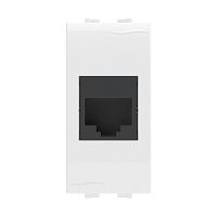Компьютерная розетка RJ-45 кат.5Е (разъем PcNet), белая, 1мод.          