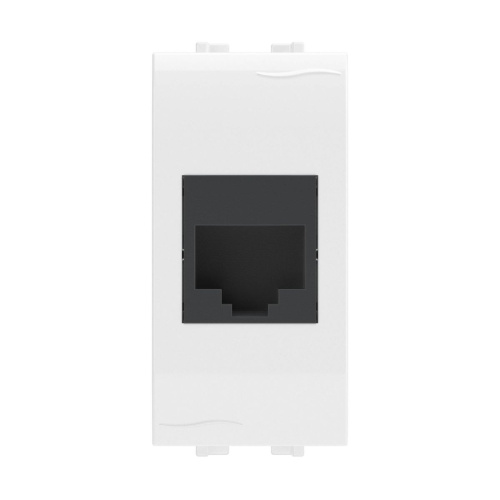 Компьютерная розетка RJ-45 кат.5Е (разъем PcNet), белая, 1мод.                                        