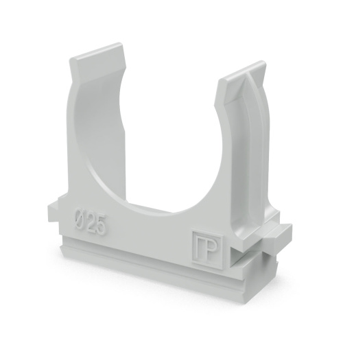 Крепёж-клипса для труб Полистирол d25 мм (100шт/1000шт уп/кор) Промрукав                                        