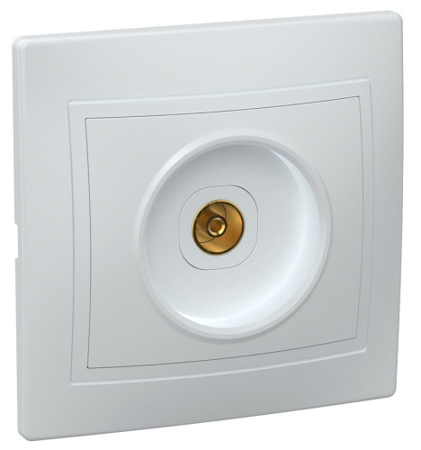 Розетка TV 1-м СП Кварта РТВ10-КБ IP20 бел.                                        