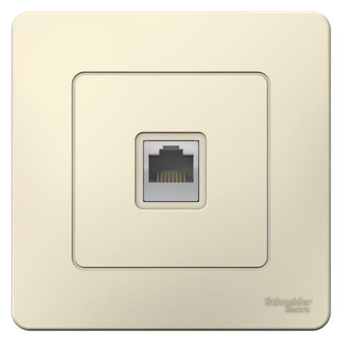 Розетка с/у Бланка RJ45 1м молочный в сборе кат.5E (комп.) (упак-10шт) SchE                                         фото 2                    