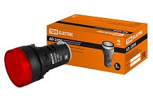 Лампа сигнальная AD-22DS красный 230В (LED)матрица d22мм ТДМ          