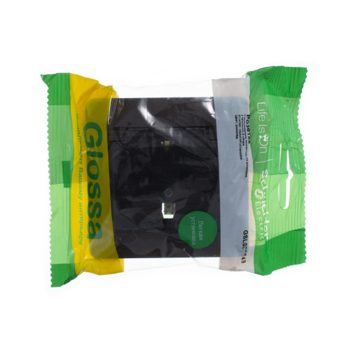 Розетка с/у GLOSSA 1м с/з с з/ш алюминий IP44 в сборе 16А с защ.крыш. (упак-10 шт) SchE                                         фото 4                    