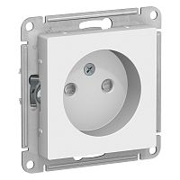 Розетка с/у AtlasDesign 1м б/з с з/ш белый IP20 механизм 16А (упак-20шт) SchE          