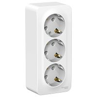 Розетка о/у Бланка 3м с/з белый IP20 16А изол.пл. (упак-5 шт) SchE          