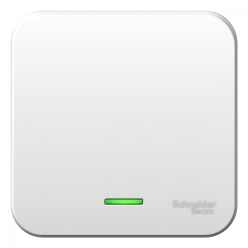 Выключатель о/у Бланка 1кл белый IP20 6А с инд. и с изол. пл. (упак-15шт) SchE                                        