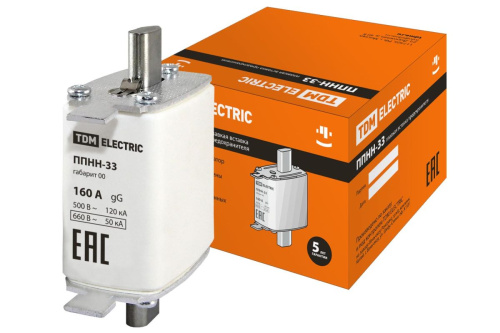 Плавкая вставка ППН-33 160А габарит 00 ППНН-33 ТДМ                                        