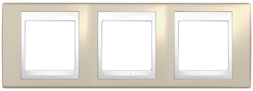 Рамка Unica Хамелеон 3м песчаный/белый 3м горизонтальная (упак-5шт) SchE                                         фото 7                    