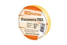 Изолента ПВХ 0,15х19мм Желтая 20м ТДМ          