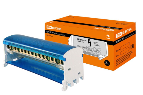 Шина N нулевая на DIN-рейку в корпусе 2х15групп ТДМ                                        