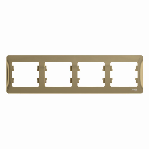 Рамка GLOSSA 4м титан, горизонтальная (упак-15 шт) SchE                                        