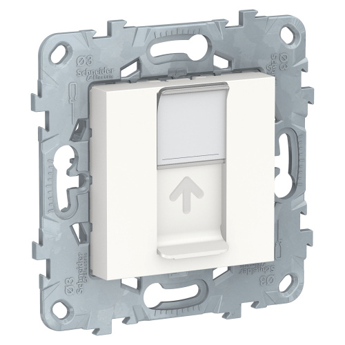 Розетка  компьютерная Unica new, RJ45, одиночная, кат. 6 UTP, белый SchE                                         фото 2                    