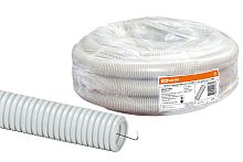 Труба гофрированная ПВХ с зондом 25 (75м) легкая серая ТДМ          