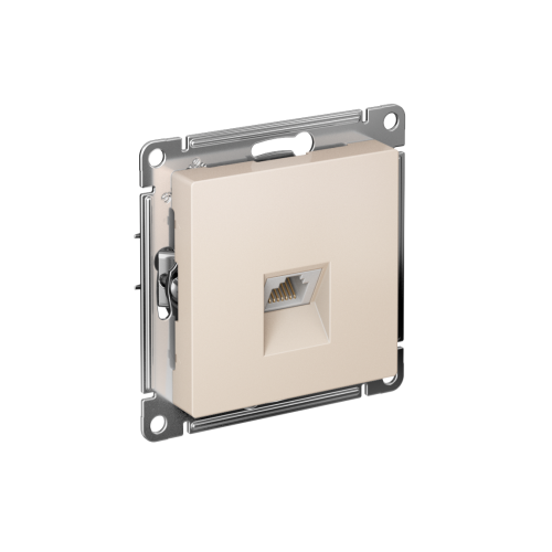Розетка c/у AtlasDesign RJ45 1м бежевый механизм кат.5E (комп.) (упак-10шт) SchE                                        