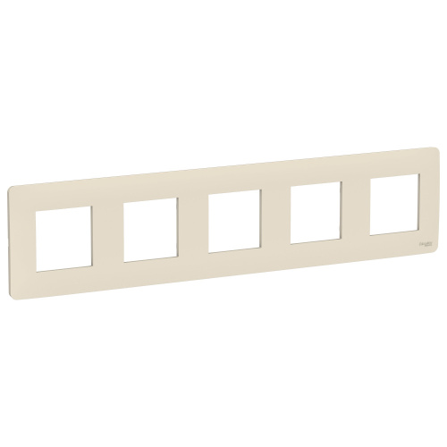 Рамка Unica Studio  5-постовая, бежевый SchE                                         фото 2                    