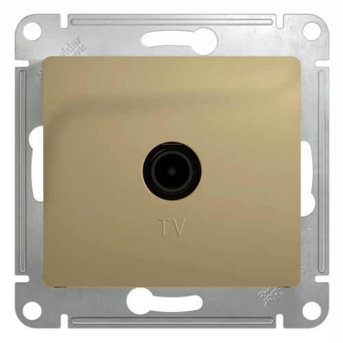 Розетка с/у GLOSSA TV 1м титан механизм 1DB оконечная (упак-10 шт)SchE                                        