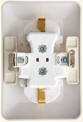 Розетка с/у Прима 2м с/з с з/ш белый IP20 16А розн.упак. (упак-68шт) SchE                                         фото 3                    