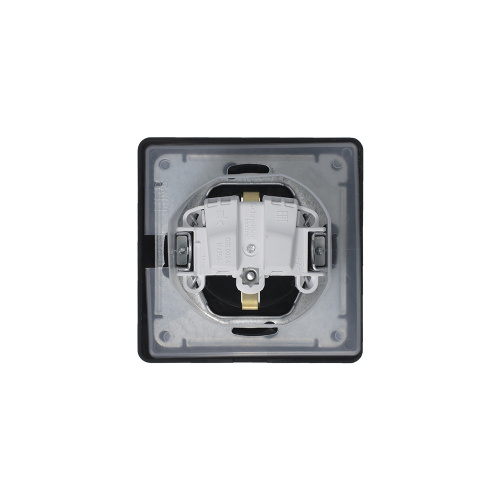 Розетка с/у GLOSSA 1м с/з с з/ш антрацит IP44 в сборе 16А 250В с защ.крыш. (упак-10шт) SchE                                         фото 5                    