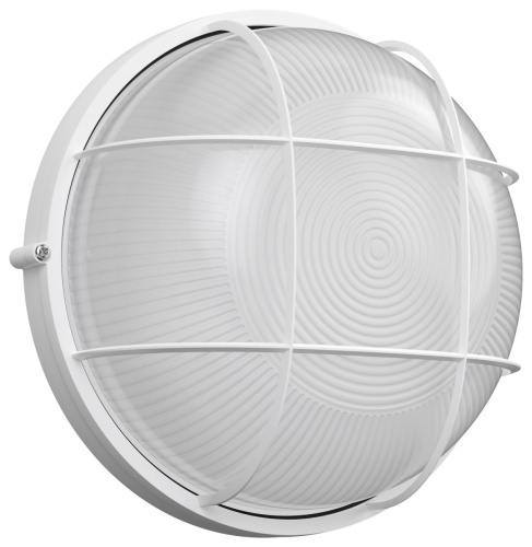 Светильник НПП 100Вт Е27 НПП1102 белый круг c решеткой,  инд/упак IP54 ИЭК                                        