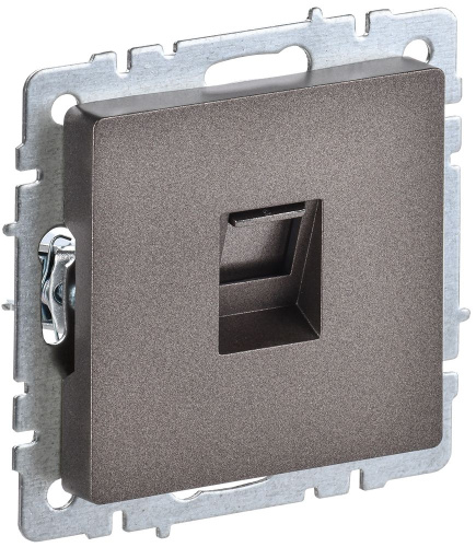 Розетка c/у BRITE RJ45 1м бронза, механизм кат.5E ИЭК                                        